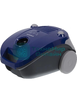 Пылесос Samsung VCC4140V3A синий, 320/1600 Вт, уборка сухая, пылесборник мешок 3 л