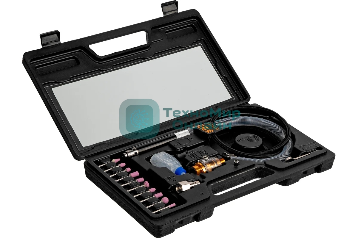 Прямошлифовальная машина (гравер) пневматический Denzel PE54000, 54000 об/мин, 3 мм, 57 л/мин