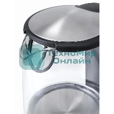 Чайник электрический Kitfort КТ-619, стекло, 1850 - 2200 Вт, 1.7 л