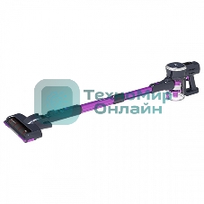 Пылесос вертикальный BQ VCA0201H фиолетовый/серый, питание от аккумулятора, 110 Вт, уборка сухая, пылесборник 0.6 л, работа от АКБ max 40 мин