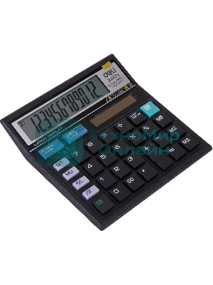 Калькулятор настольный Deli E39231 черный 12-разр.