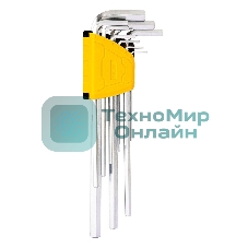 Набор шестигранных ключей сверхдлинных Deli DL3089 9шт Размер: 1,5-10 мм. Материал: Cr-V