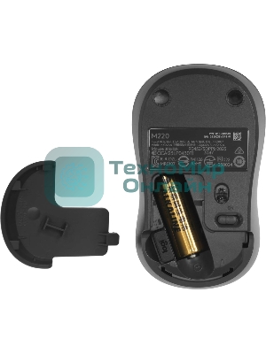 Мышь беспроводная Logitech M220 SILENT черный/серый, 1000 dpi, радиоканал, USB, кнопки - 3