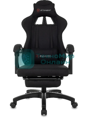 Кресло Zombie Weaver черный, ткань, подголовник, подставка для ног