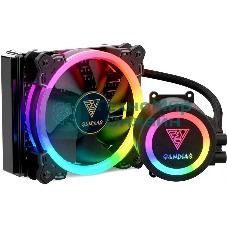 Система жидкостного охлаждения процессора Gamdias CHIONE E1A-120R черный 120мм алюминий+медь 1500rpm 23db 150W