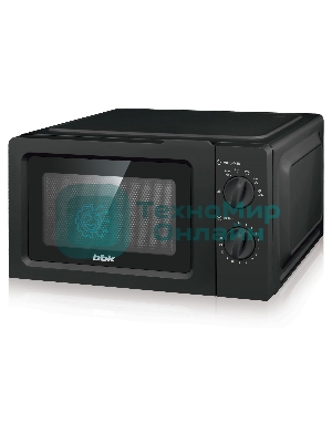 Микроволновая печь BBK 17MWS-782M/B черный, 17 л, 700 Вт, переключатели - поворотный механизм