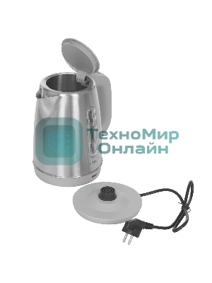 Чайник электрический Delta Lux DE-1015 серый 2кВт, 1.8 л