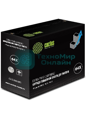 Картридж лазерный Cactus CS-CC364X-MPS черный (30000стр.) для HP LJ P4015/P4515