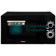 Микроволновая печь Hyundai HYM-M2058 черный, 20 л, 700 Вт, переключатели - поворотный механизм