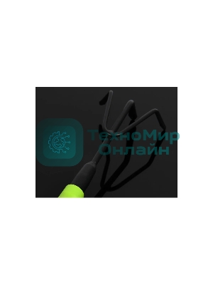 Рыхлитель садовый ручной трехзубый Deli DL580815 длина 30 см, защита от ржавчины и коррозии, противоскользящая рукоять