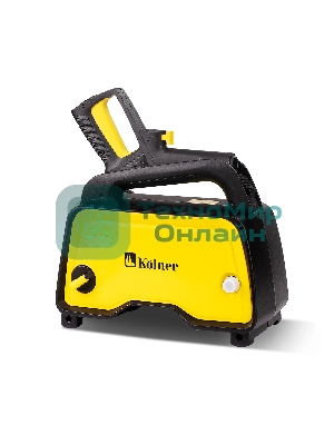 Мойка высокого давления 120/70 бар, KOLNER K120M, компакт, 1400Вт, 390л/ч, метал.помпа, шланг ВД 5м, кабель 5м, самовсас, Auto stop (емкость для шампуня)