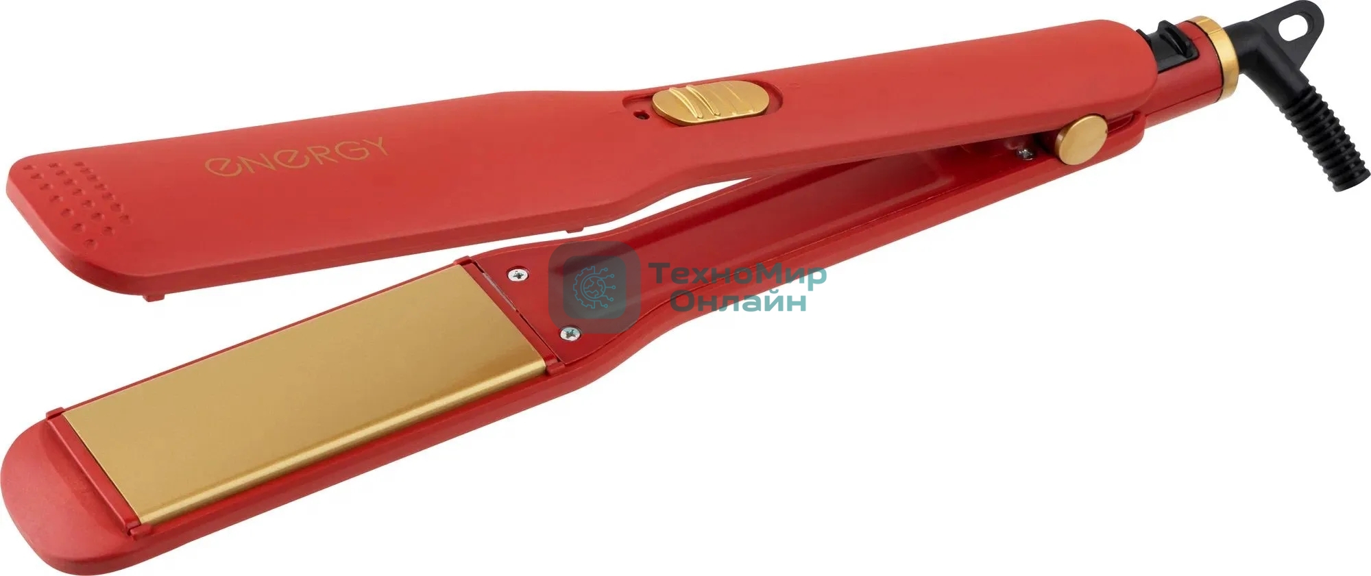Выпрямитель для волос Energy EN-841 красный/золотистый, 39 мм, 200 °C, 1 режим