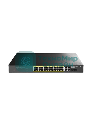 Коммутатор CUDY GS1028EPS2, 24×1 Гбит/с PoE+ + 2×1 Гбит/с + 2×1 Гбит/с SFP (Combo), настраиваемый