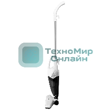 Пылесос вертикальный BBK BV2515 белый/серебро, питание от сети, 110 Вт, уборка сухая, пылесборник 0.8 л