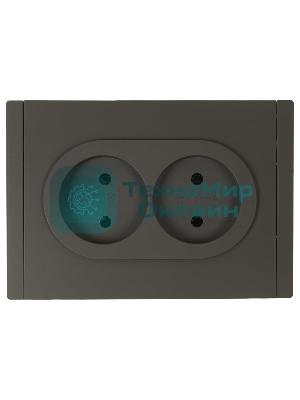 Розетка 2-м СП FORTE&PIANO FP326 10А без заземл. без защ. шторок безвинт. крепл. сер. IEK FP-R20-10-1-K03