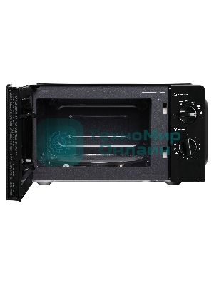Микроволновая печь BBK 17MWS-782M/B черный, 17 л, 700 Вт, переключатели - поворотный механизм