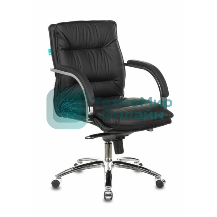 Кресло Бюрократ T-9927SL-LOW/BLACK черный, кожа
