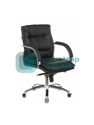 Кресло Бюрократ T-9927SL-LOW/BLACK черный, кожа