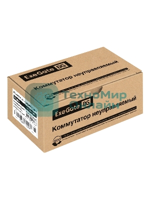 Коммутатор ExeGate EDGS-1008C, 8×1 Гбит/с, неуправляемый