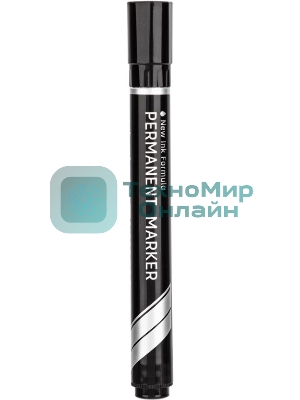 Маркер перманентный Deli Think EU10120, скошенный пишущий наконечник, 2-5мм, черный