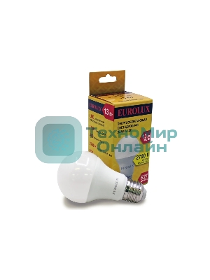 Лампа светодиодная EUROLUX LL-E-A60-13W-230-2,7K-E27