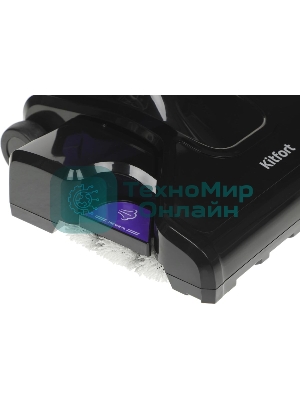 Пылесос вертикальный паровой Kitfort KT-575-1 черный, питание питание от сети, 1600 Вт, уборка влажная/паром/сухая, пылесборник 1.1 л