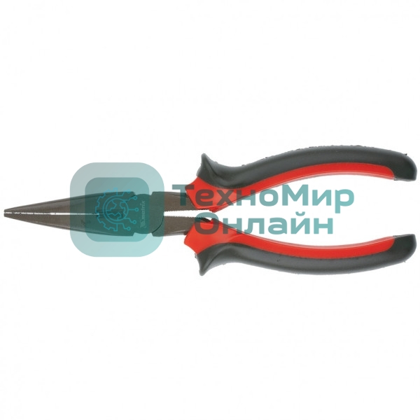 Длинногубцы Matrix 17160 черный Nickel, 180 мм, прямые, двухкомпонентные рукоятки