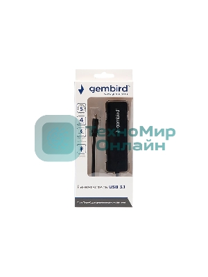 USB-концентратор Gembird UHB-C424, USB Type-C, USB 4 порта, USB Type-C