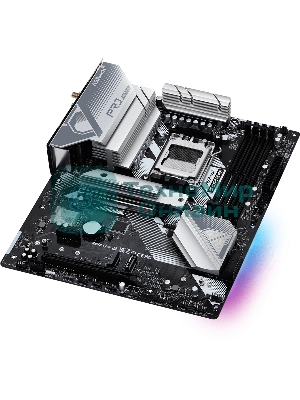 Материнская плата ASRock B650 Pro RS WiFi, AM5, AMD B650, 4xDDR5, 4xSATA, 3xM.2, 1xPCIe 4.0 x16, 1xPCIe 3.0 x16, 1xPCIe 3.0 x1, 1xHDMI, 1xDP, 1x2.5Gb LAN, Wi-Fi 6E, Bluetooth 5.2, 1xUSB-C 10Gbps, 2xUSB-A 5Gbps, 6xUSB-A 2.0, 3x3.5 мм, 7.1, ATX