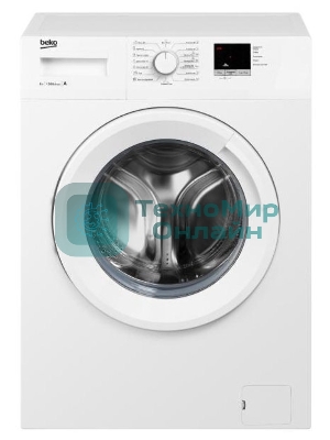 Стиральная машина Beko WRE6511ZWW белый, загрузка фронтальная 6 кг, 1000 об/мин., класс: А++