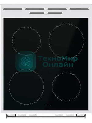 Плита электрическая Gorenje GEC5A41WG белый, конфорок 4 электрических, духовка 62 л, 50 см x 85 см x 59.4 см