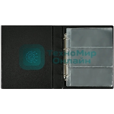 Папка на 4-х кольцах Silwerhof Кляссер верт. ПВХ 0.6мм, коричневый