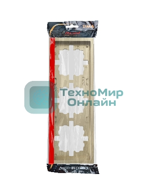 Рамка 3-мест. горизонт. ZIMA зол. LEZARD 704-3600-148