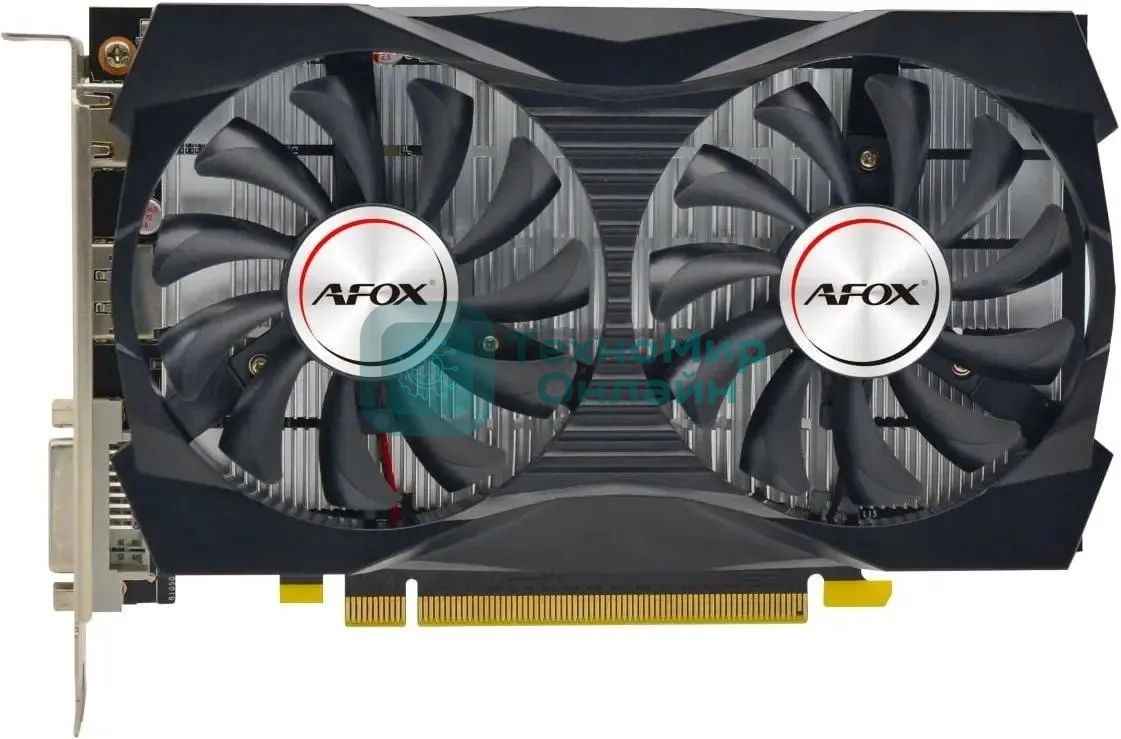 Видеокарта AFOX Geforce GTX1050 4Gb GDDR5 128Bit DVI/HDMI/DP LP Dual Fan (AF1050-4096D5H4-V2)