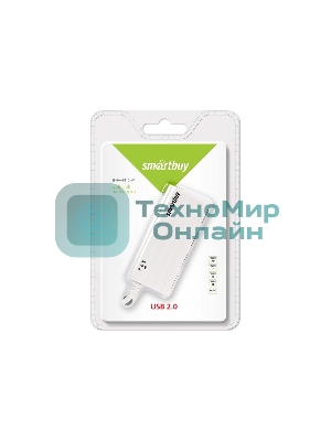 USB-концентратор Smartbuy SBHA-6810-W, USB 2.0, USB 4 порта, USB
