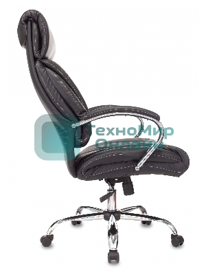 Кресло руководителя Бюрократ T-9904NSL Leather Venge Black черный, искусственная кожа, крестовина металл хром