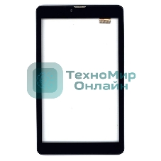 Сенсорное стекло (тачскрин) для Irbis TZ874, черное с рамкой