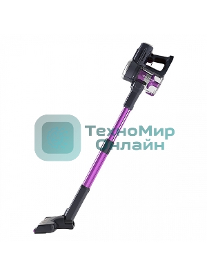 Пылесос вертикальный BQ VCA0201H фиолетовый/серый, питание от аккумулятора, 110 Вт, уборка сухая, пылесборник 0.6 л, работа от АКБ max 40 мин