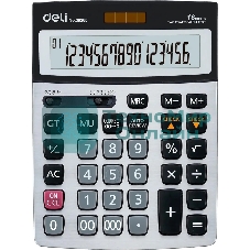 Калькулятор бухгалтерский Deli E39265 серый 16-разр.