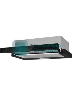 Вытяжка каминная Weissgauff TEL 600 Black Glass черный, 60 см, 600 куб. м/ч, 46 дБ