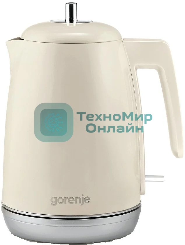 Чайник электрический Gorenje K15RL 1.7 л, 2200 Вт, бежевый (корпус: металл/пластик)