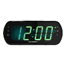 Радиочасы Soundmax SM-1562U (черный с зеленым)