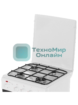 Плита комбинированная Cezaris ПГЭ 1000-03 белый, конфорок 4 шт, духовка 45 л, 51 см x 85 см x 52 см