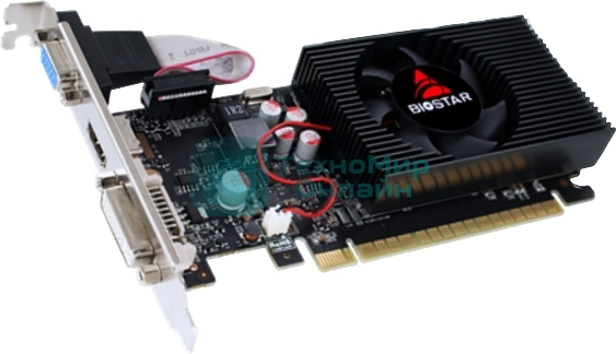 Видеокарта Biostar PCI-E GT730-4Gb D3 LP (GF108) NVIDIA GeForce GT 730 4Gb 128bit GDDR3 700/1333 DVIx1 HDMIx1 CRTx1 HDCP Ret low profile