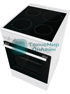 Плита электрическая Gorenje GEC5A41WG белый, конфорок 4 электрических, духовка 62 л, 50 см x 85 см x 59.4 см