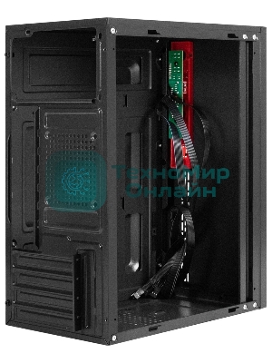 Компьютерный корпус Miditower ExeGate AA-443U-UNS500 (ATX, БП UNS500 с вент. 12см, 2хUSB+1хUSB 3.0+HD Audio, черный)