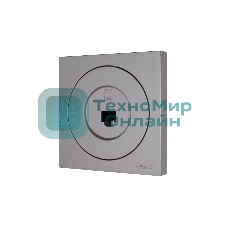 Розетка компьютерная СП OSEN RJ45 кат.6 механизм серый матовый LEZARD 743-7488-140