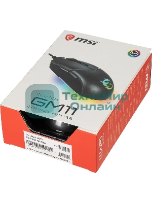 Мышь проводная MSI Clutch GM11 черный, 5000 dpi, USB, кнопки - 6