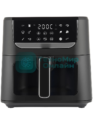 Аэрогриль TopDevice TDA601 черный, 1500 Вт, 6 л, сенсор, 12 программ