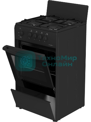 Плита газовая Darina S GM 441 001 At антрацит/черный, конфорок 4 шт, духовка 50 л, 50 см x 85 см x 51 см